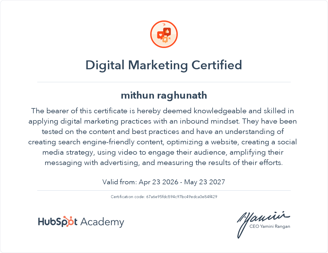 hubspot certification